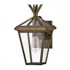 HK-PALMA-S-BU Palma 1 Light Outdoor Small Wall Lantern Burnished Bronze
