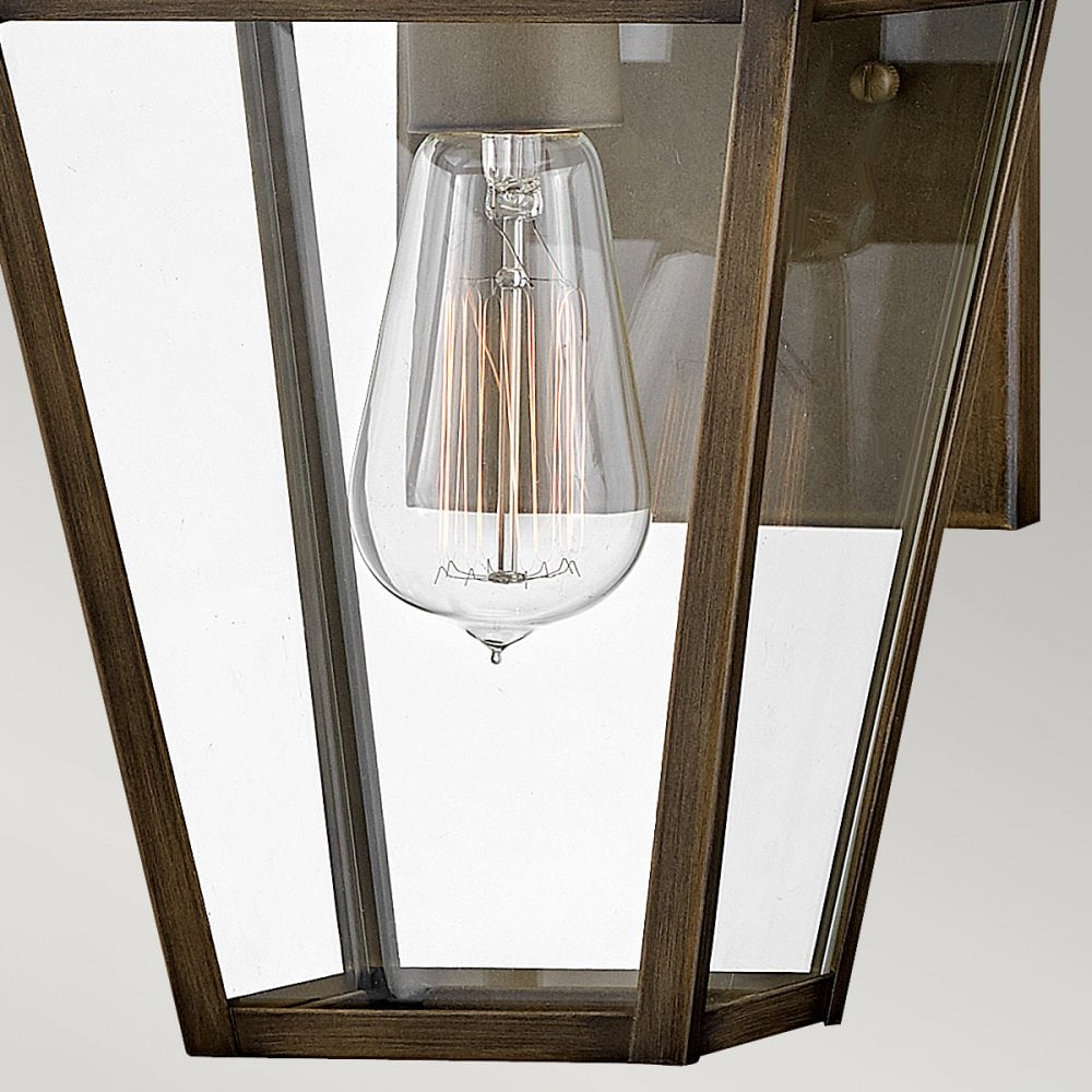 HK-PALMA-S-BU Palma 1 Light Outdoor Small Wall Lantern Burnished Bronze