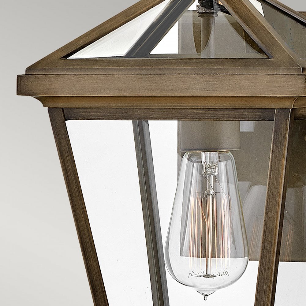 HK-PALMA-S-BU Palma 1 Light Outdoor Small Wall Lantern Burnished Bronze