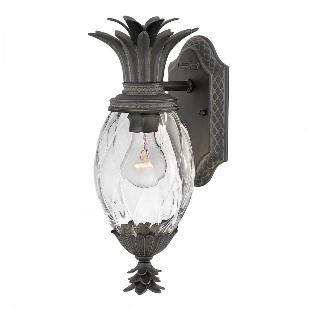 HK-PLANTATION-S-MB Plantation 1 Light Outdoor Small Wall Lantern Museum Black