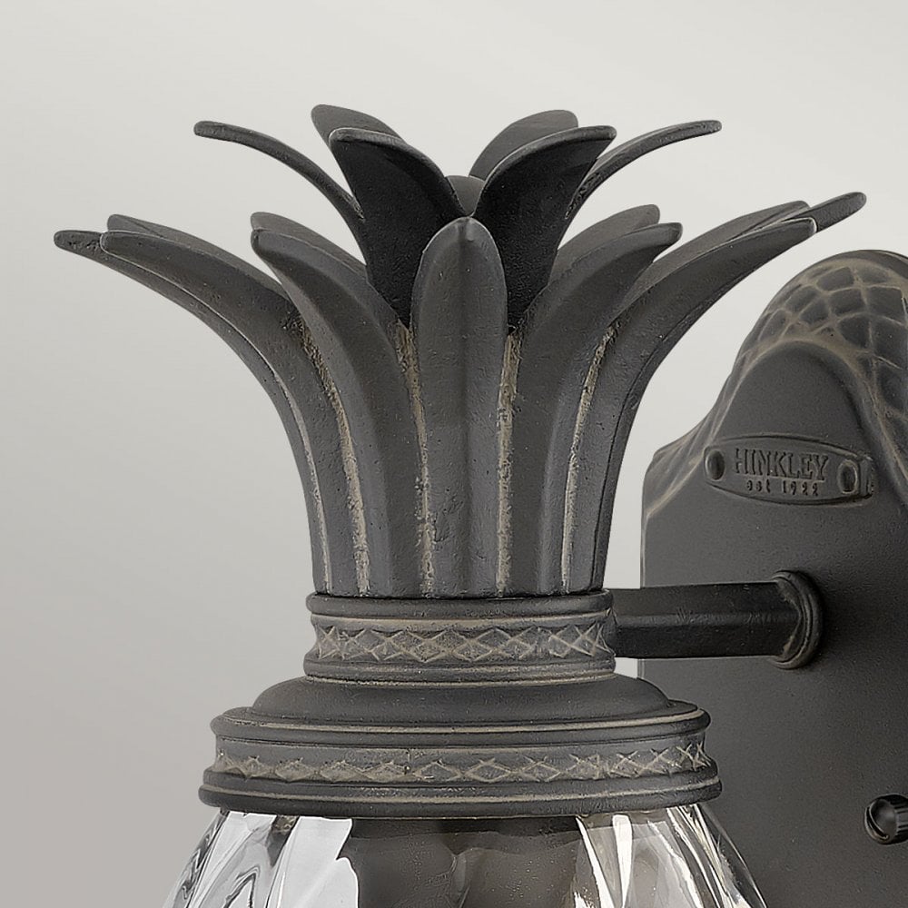 HK-PLANTATION-S-MB Plantation 1 Light Outdoor Small Wall Lantern Museum Black