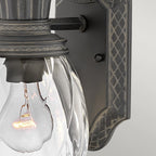 HK-PLANTATION-S-MB Plantation 1 Light Outdoor Small Wall Lantern Museum Black
