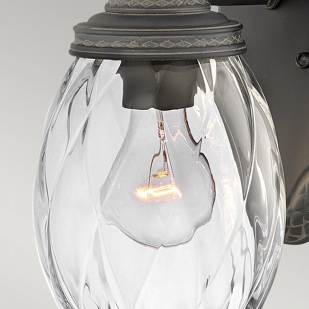 HK-PLANTATION-S-MB Plantation 1 Light Outdoor Small Wall Lantern Museum Black