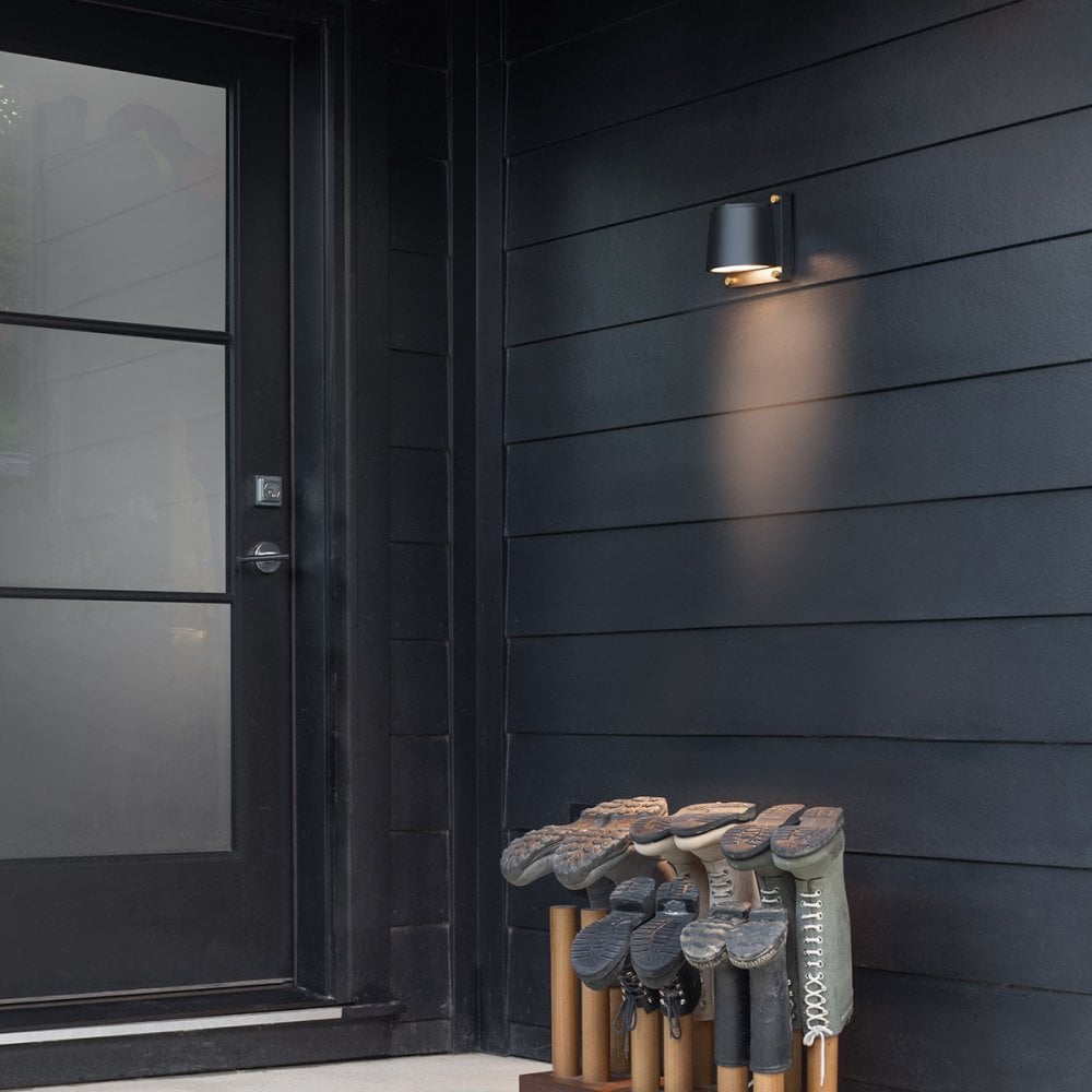 HK-SCOUT-BK Scout 1 Light Outdoor Small Wall Light Black