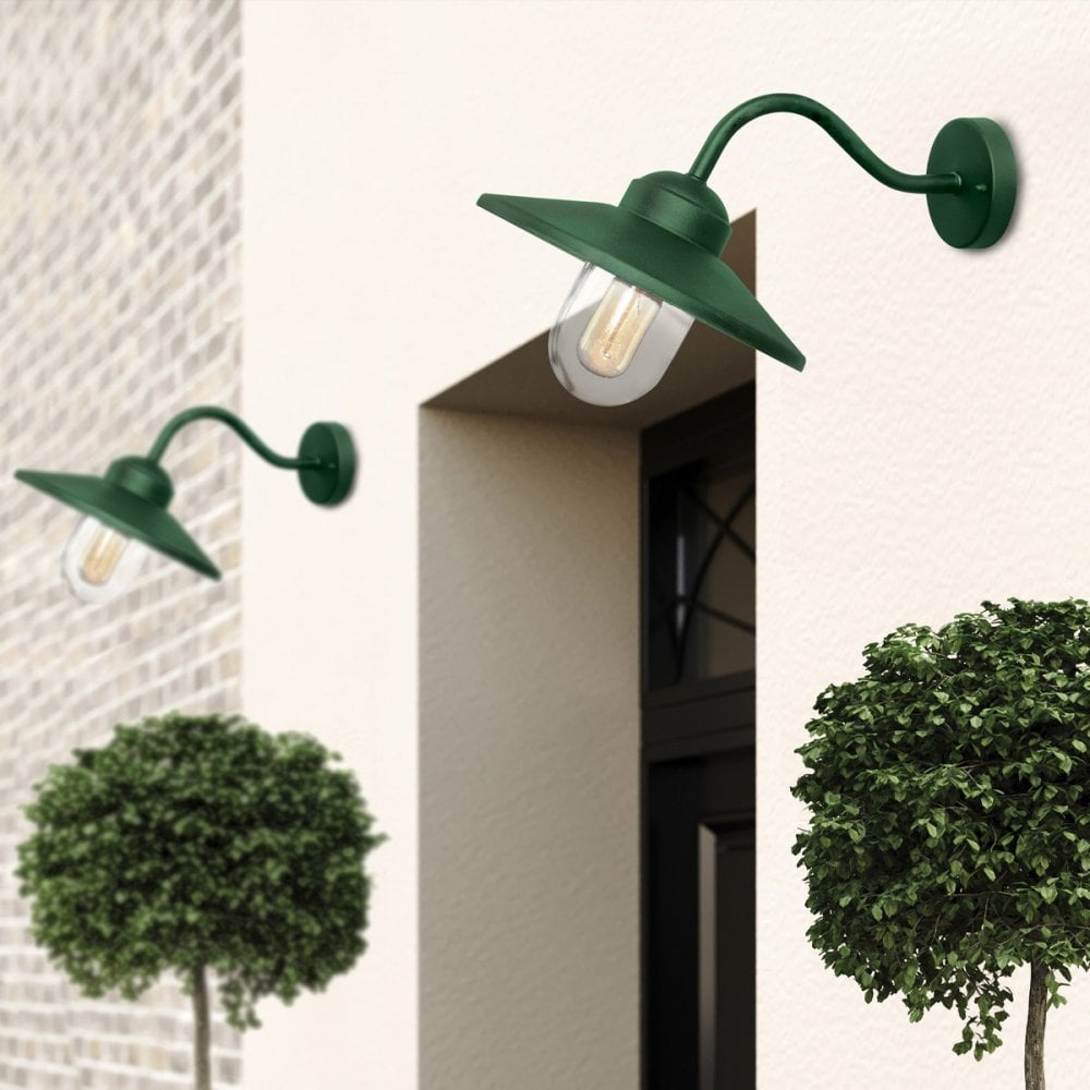 KLAMPENBORG-FGR Klampenborg 1 Light Outdoor Wall Lantern Fir Green