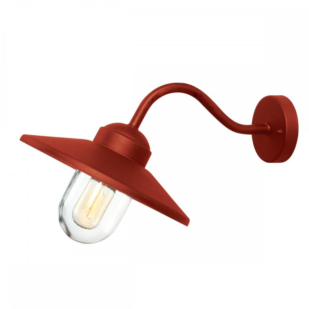KLAMPENBORG-OXR Klampenborg 1 Light Outdoor Wall Lantern Oxide Red