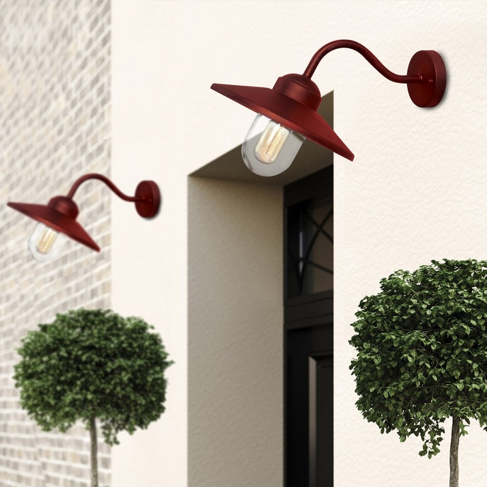 KLAMPENBORG-OXR Klampenborg 1 Light Outdoor Wall Lantern Oxide Red