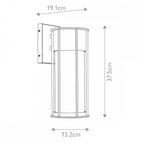 KL-CAMILLO-M-PNBR Camillo 1 Light Outdoor Medium Wall Lantern Painted Natural Brass