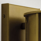 KL-CAMILLO-M-PNBR Camillo 1 Light Outdoor Medium Wall Lantern Painted Natural Brass