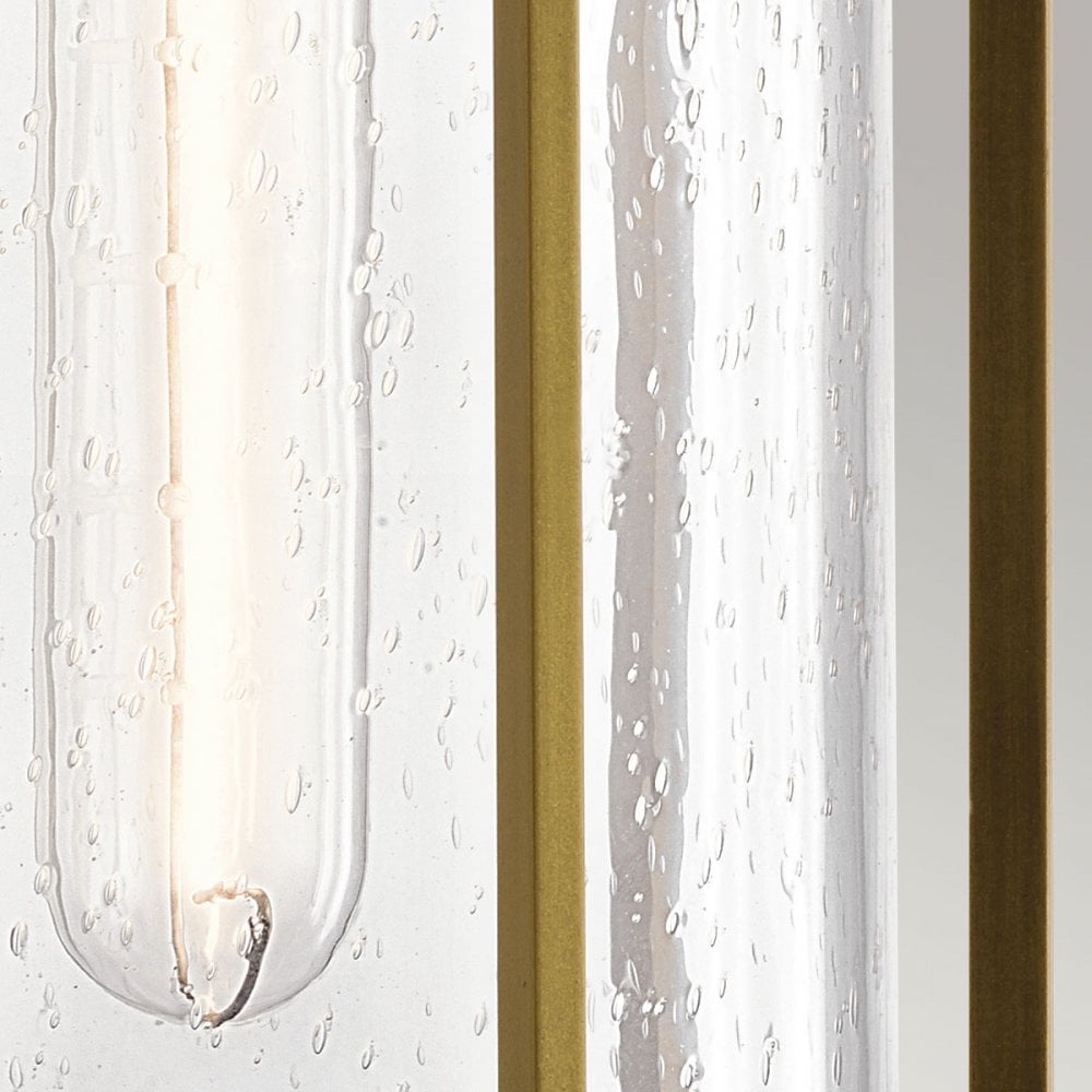 KL-CAMILLO-M-PNBR Camillo 1 Light Outdoor Medium Wall Lantern Painted Natural Brass