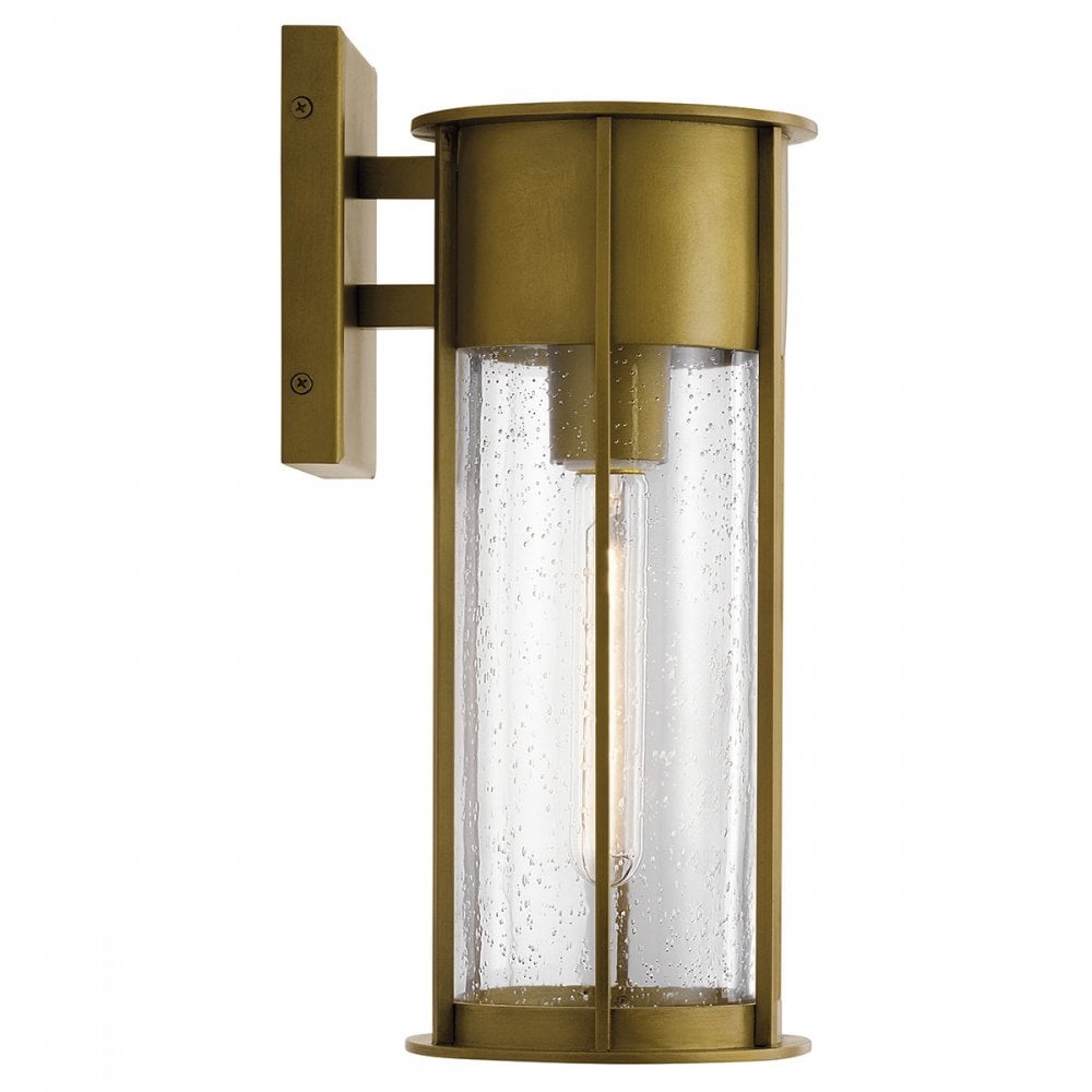KL-CAMILLO-M-PNBR Camillo 1 Light Outdoor Medium Wall Lantern Painted Natural Brass