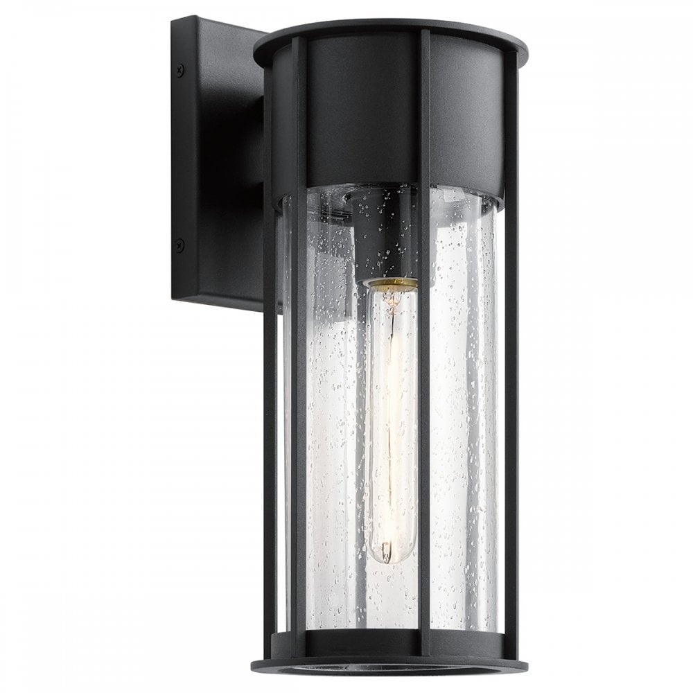 KL-CAMILLO-M-TBK Camillo 1 Light Outdoor Medium Wall Lantern Textured Black