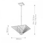 TF-ALDERLEY-F-P Alderley 2 Light Trio-Mount Pendant Vintage Bronze