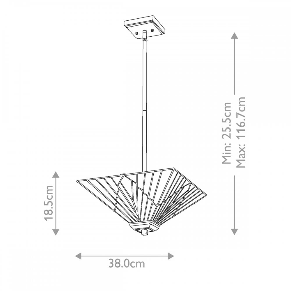 TF-ALDERLEY-F-P Alderley 2 Light Trio-Mount Pendant Vintage Bronze