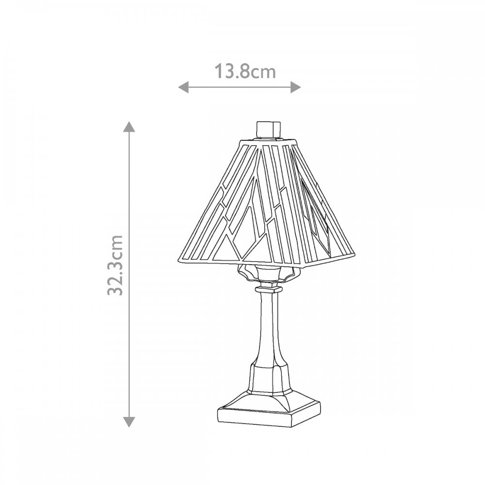 TF-ALDERLEY-TL-S Alderley 1 Light Small Table Lamp Vintage Bronze