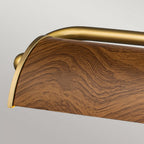 WINCHFIELD-PLL-AB-OAK Winchfield 4 Light Large Picture Light Aged Brass & Oak Effect