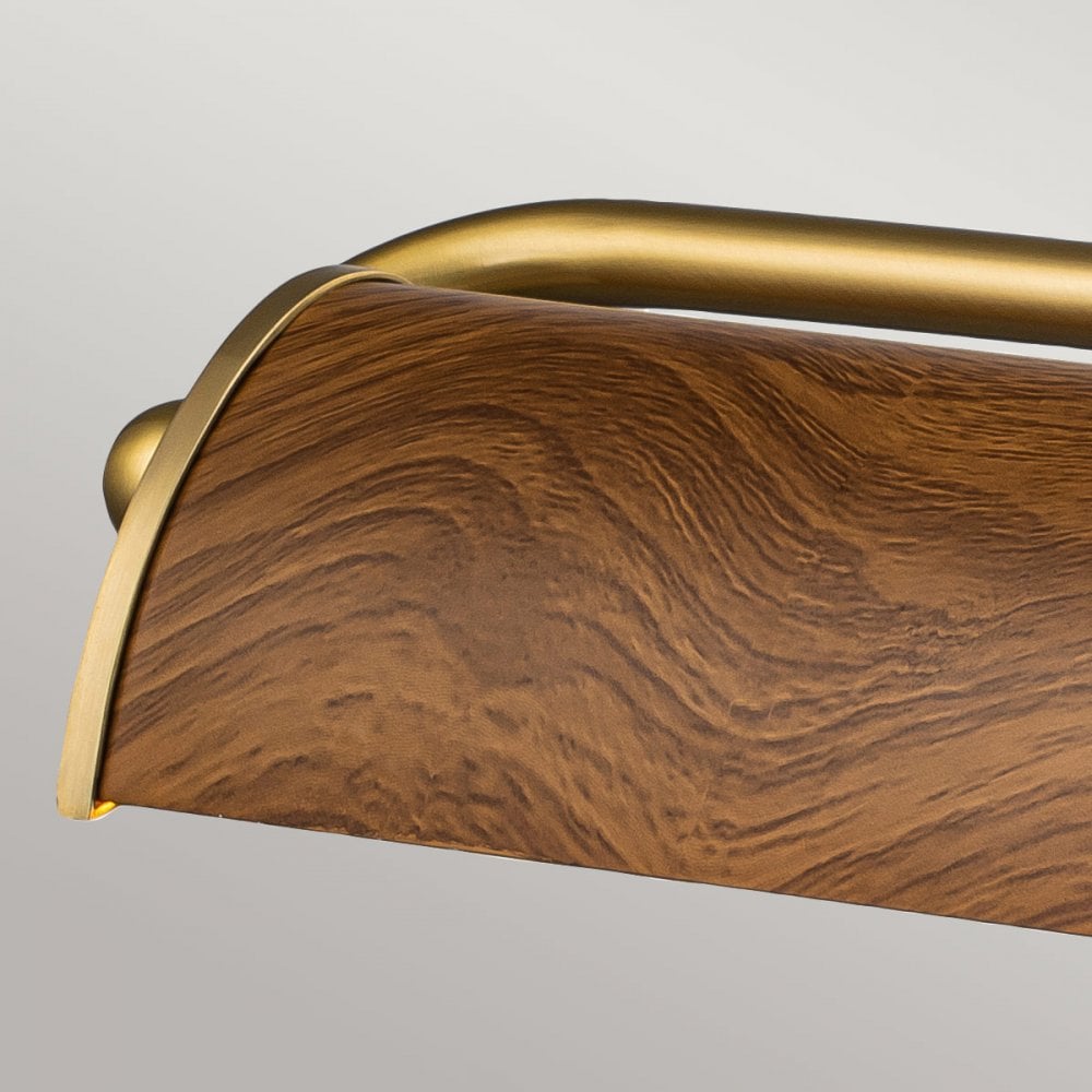 WINCHFIELD-PLL-AB-OAK Winchfield 4 Light Large Picture Light Aged Brass & Oak Effect