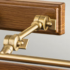 WINCHFIELD-PLL-AB-OAK Winchfield 4 Light Large Picture Light Aged Brass & Oak Effect