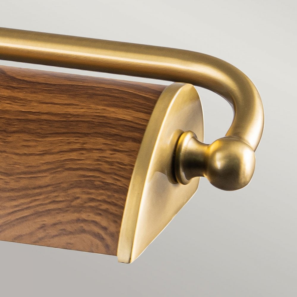 WINCHFIELD-PLL-AB-OAK Winchfield 4 Light Large Picture Light Aged Brass & Oak Effect