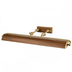 WINCHFIELD-PLL-AB-OAK Winchfield 4 Light Large Picture Light Aged Brass & Oak Effect
