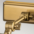 WINCHFIELD-PLM-AB Winchfield 2 Light Medium Picture Light Aged Brass