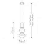 ALM-BIJOU-P3-MB Bijou LED Pendant Matte Black