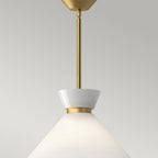 ALM-HALSTON-P-M-GD Halston 1 Light Pendant Brushed Gold