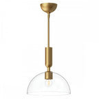 ALM-JUDE-P-GD-CL Jude 1 Light Pendant Brushed Gold
