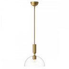 ALM-JUDE-P-GD-CL Jude 1 Light Pendant Brushed Gold