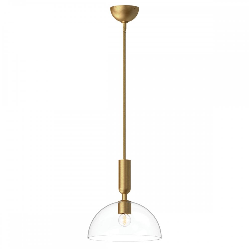 ALM-JUDE-P-GD-CL Jude 1 Light Pendant Brushed Gold