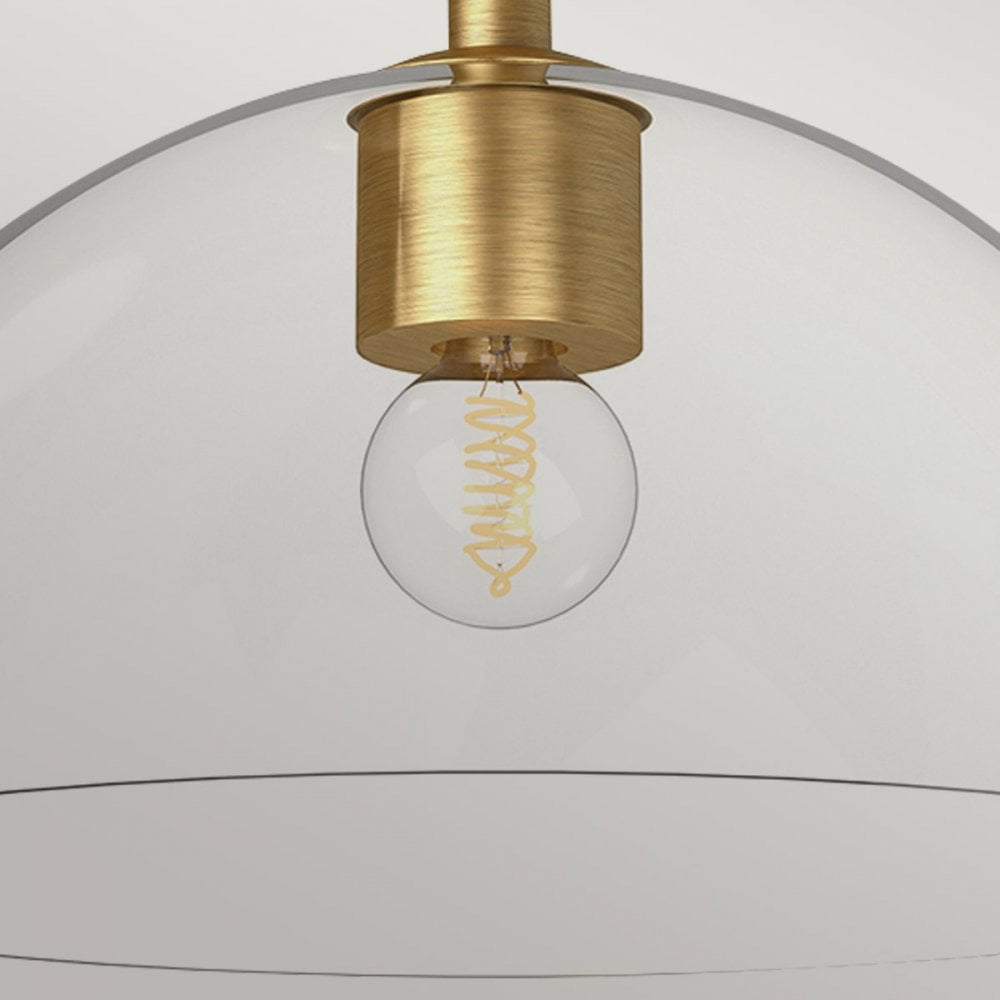 ALM-JUDE-P-GD-CL Jude 1 Light Pendant Brushed Gold