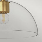 ALM-JUDE-P-GD-CL Jude 1 Light Pendant Brushed Gold