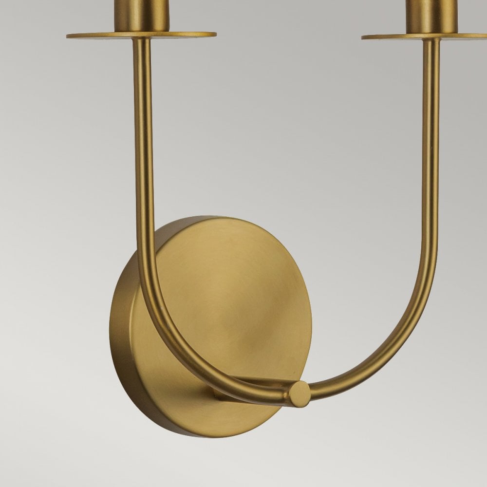 ALM-SYLVIA-2WB-BG-CL Sylvia 2 Light Wall Light Brushed Gold