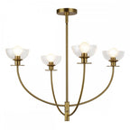 ALM-SYLVIA4-BG-CL Sylvia 4 Light Chandelier Brushed Gold