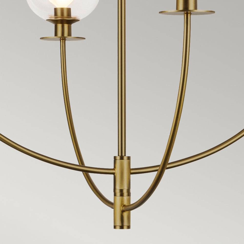 ALM-SYLVIA4-BG-CL Sylvia 4 Light Chandelier Brushed Gold