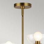 ALM-SYLVIA4-BG-CL Sylvia 4 Light Chandelier Brushed Gold