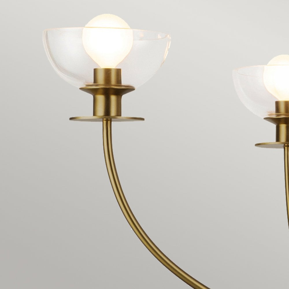 ALM-SYLVIA4-BG-CL Sylvia 4 Light Chandelier Brushed Gold
