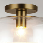 ALM-SYLVIA-SF-BG-CL Sylvia 1 Light Semi-Flush Brushed Gold