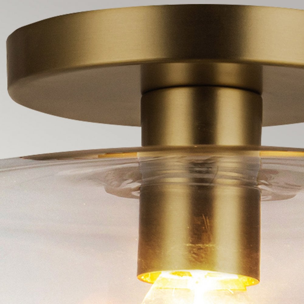 ALM-SYLVIA-SF-BG-CL Sylvia 1 Light Semi-Flush Brushed Gold
