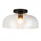 ALM-SYLVIA-SF-BK-CL Sylvia 1 Light Semi-Flush Matte Black