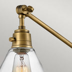 HK-ARTI-1W-HB-CG Arti 1 Light Wall Light Heritage Brass, Clear Glass Shade
