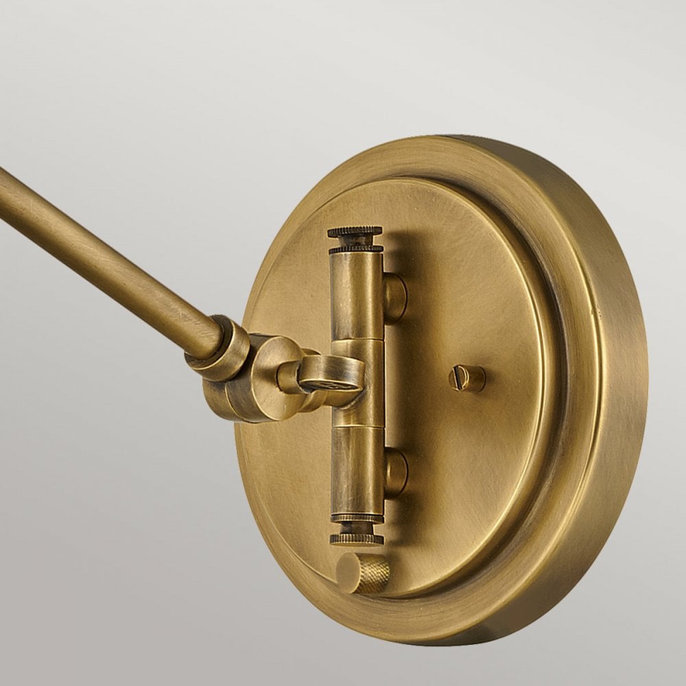 HK-ARTI-1W-HB-CG Arti 1 Light Wall Light Heritage Brass, Clear Glass Shade
