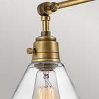 HK-ARTI-1W-HB-CG Arti 1 Light Wall Light Heritage Brass, Clear Glass Shade