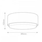 HK-CEDRIC-F-S-BR Cedric 2 Light Flush Lacquered Brass