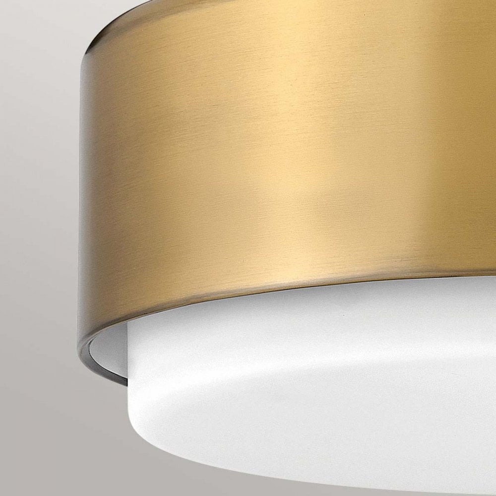 HK-CEDRIC-F-S-BR Cedric 2 Light Flush Lacquered Brass