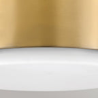 HK-CEDRIC-F-S-BR Cedric 2 Light Flush Lacquered Brass