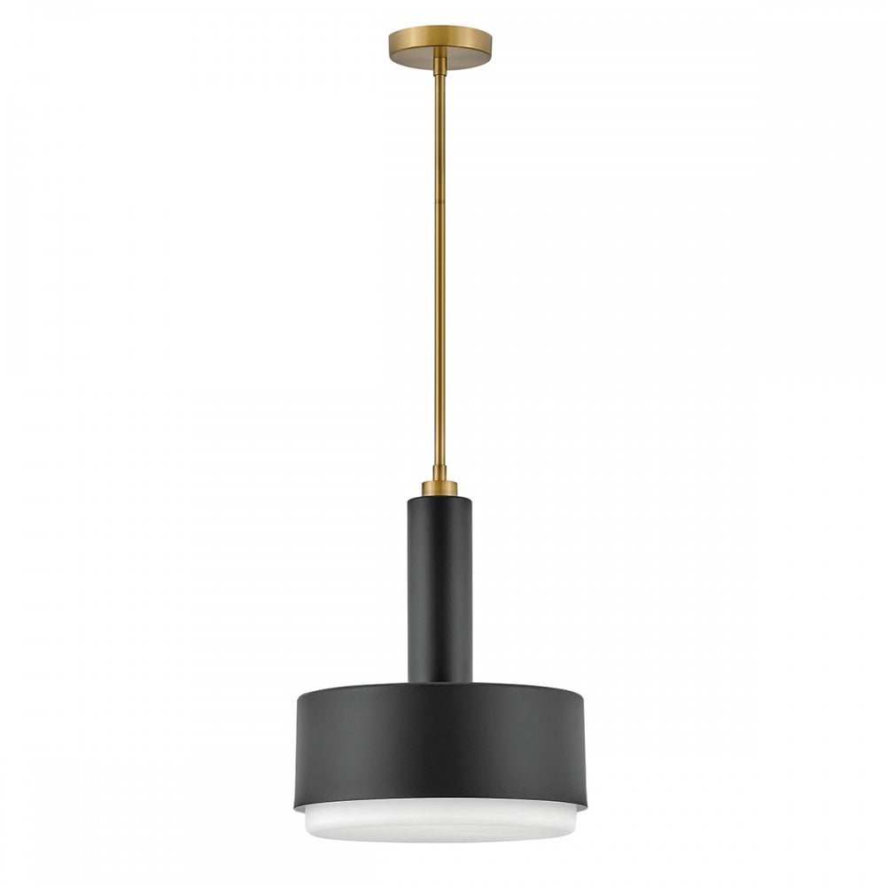 HK-CEDRIC-P-M-BR Cedric 2 Light Medium Pendant Lacquered Brass