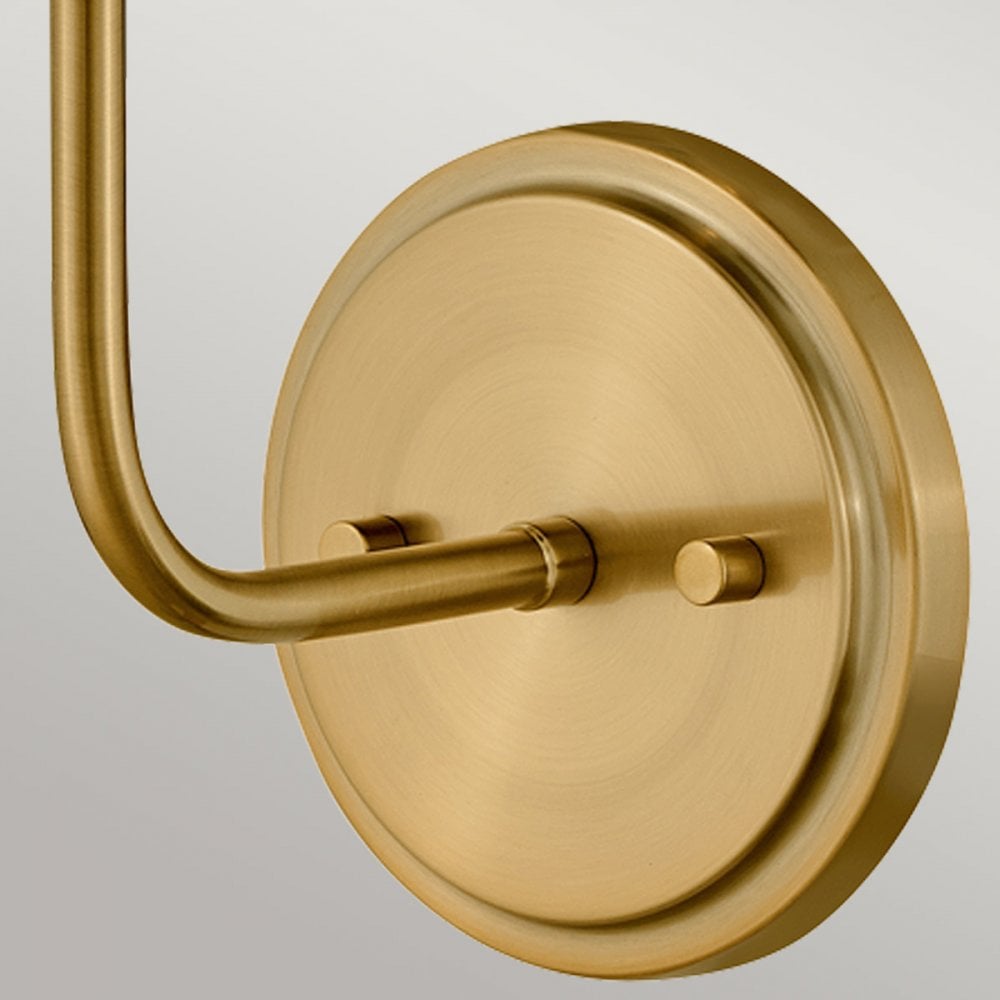 HK-CLARKE1-BR-BK Clarke 1 Light Wall Light Warm Brass & Black Metal Shade