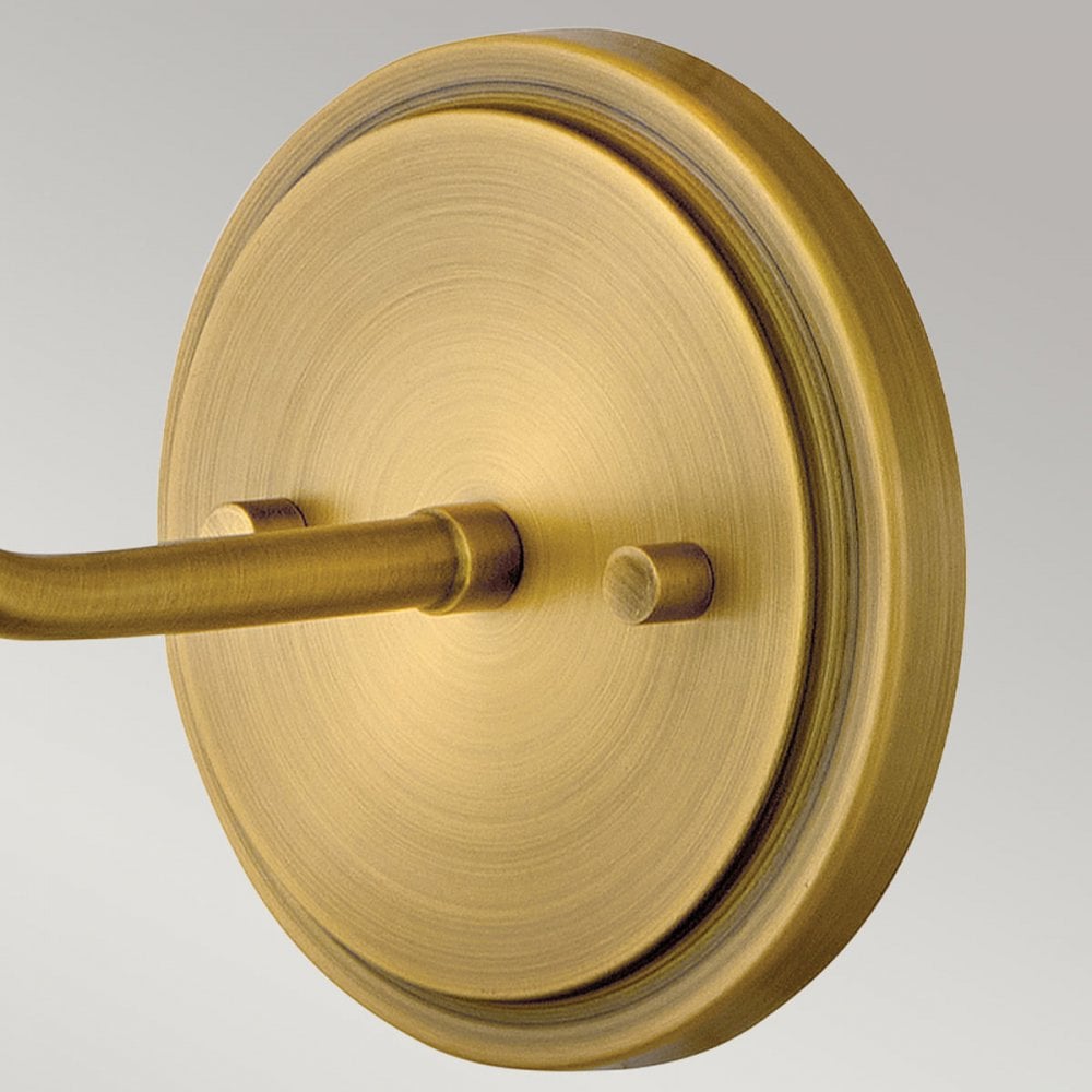 HK-CLARKE1-DBR-OW Clarke 1 Light Wall Light Darkened Brass & Ivory Linen Shade