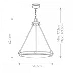 HK-COLLIER-P-BX Collier 4 Light Pendant Black Oxide